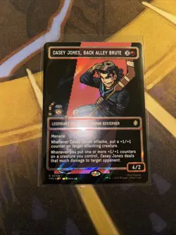 CASEY JONES, BACK ALLEY BRUTE Borderless Surge Foil TMNT MTG Ninja Turtles Fresh - Image 3