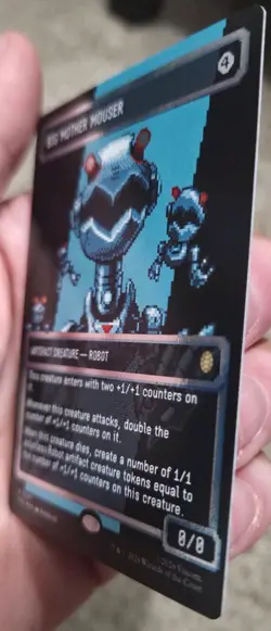 MTG Teenage Mutant Ninja Turtles Big Mother Mouser Borderless Surge Foil - Image 3