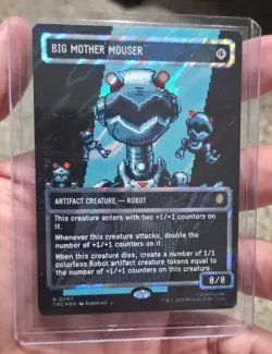 MTG Teenage Mutant Ninja Turtles Big Mother Mouser Borderless Surge Foil - Image 5
