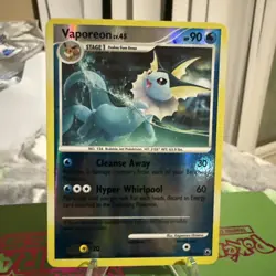 Pokemon TCG Vaporeon 34/100 Majestic Dawn Reverse Holo Lightly Played LP - Image 1