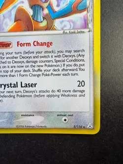2006 POKEMON DEOXYS EX HOLON PHANTOMS REVERSE HOLO 5/110 - Image 5