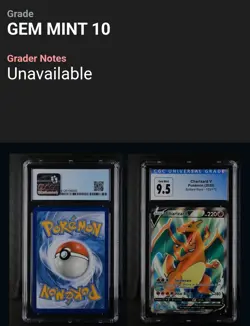 CGC 9.5(10) 2022 Pokemon 153/172 Brilliant Stars CHARIZARD V Blue Label - Image 3