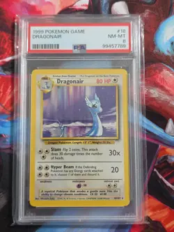 1999 Pokemon Dragonair #18 PSA 8 - Image 1