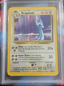 1999 Pokemon Dragonair #18 PSA 8 - Image 3