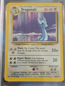 1999 Pokemon Dragonair #18 PSA 8 - Image 5