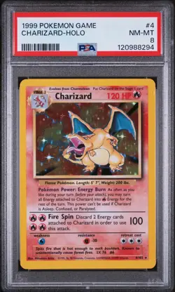 🔥 PSA 8 NM-MT CHARIZARD HOLO RARE | BASE SET 4/102 | VERY CLEAN🔥 - Image 2