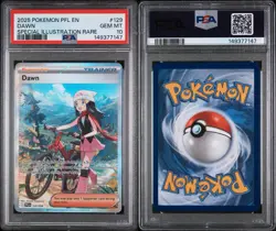 2025 POKEMON PFL EN-PHANTASMAL FLAMES SPECIAL ILLUSTRATION RARE #129 DAWN PSA 10 - Image 3