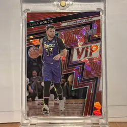 2025 Panini National VIP Gold Pack - Luka Doncic Red Ice /99, Lakers SP - Image 1