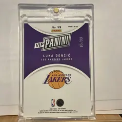 2025 Panini National VIP Gold Pack - Luka Doncic Red Ice /99, Lakers SP - Image 2