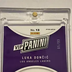 2025 Panini National VIP Gold Pack - Luka Doncic Red Ice /99, Lakers SP - Image 4