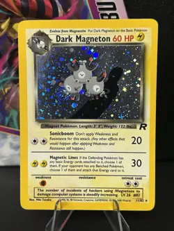 Dark Magneton Holo Team Rocket 11/82 Vintage Pokemon Card Rare WOTC - Image 1