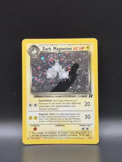 Pokemon Dark Magneton 11/82 Team Rocket Holo Rare Card MP - Image 1