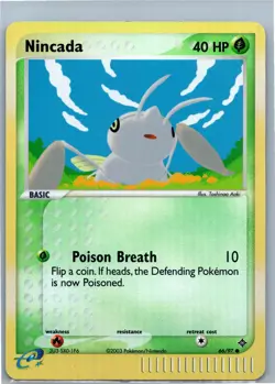 Pokemon Card - Nincada 66/97 EX Reverse Holo LP - Image 1