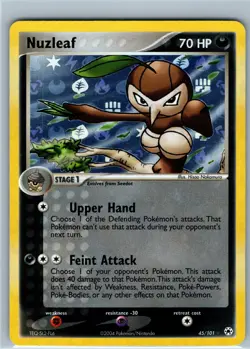 Nuzleaf 45/101 - Reverse Holo Hidden Legends - Pokemon Card - Image 1
