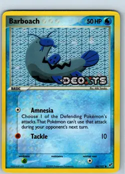 Pokemon Card - Barboach Deoxys 54/107 Common Reverse Holo Stamped - Image 1