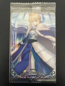 Fate Grand Order FGO Wafer Altria Pendragon SP01 Bandai Japanese Card - Image 2