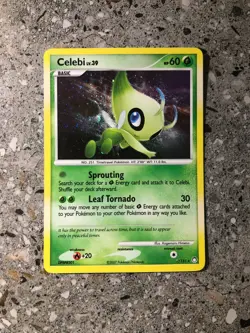 Pokemon TCG Cards Celebi 7/123 Mysterious Treasures Holo Rare - Image 1