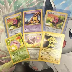 Pokemon TCG Base Set Card Lot - Jigglypuff, Abra, Koffing, Eevee, Electabuzz b2 - Image 1