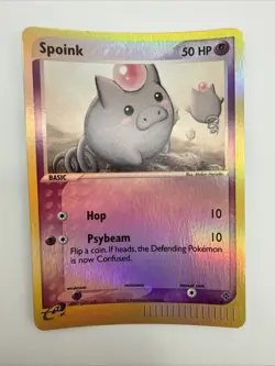 Spoink 74/97 EX Dragon Reverse Holo Common E-Reader Pokemon Card - Image 3
