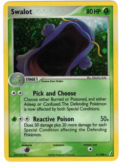 Swalot 11/100 EX Crystal Guardians Rare Holo Pokemon Card - Image 1