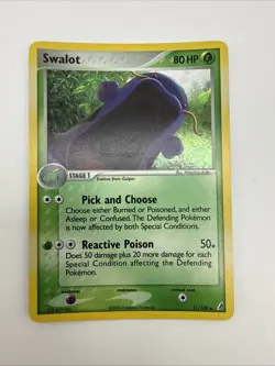 Swalot 11/100 EX Crystal Guardians Rare Holo Pokemon Card - Image 3