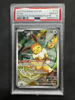Eevee Pokemon Center Stamped PSA 10 - Svp 173 - Prismatic Evolutions - Pokemon - Image 1