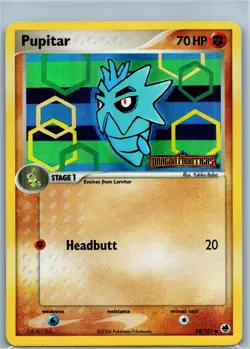 Pokemon TCG Pupitar 58/101 Ex Dragon Frontiers Reverse Holo Stamped - Image 1