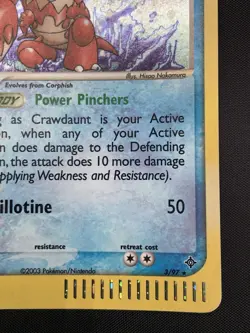 2003 CRAWDAUNT 3/97 EX DRAGON POKEMON TCG - HOLO RARE - LP - Image 5