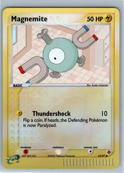 Pokemon Card - Magnemite 63/97 - Dragon Reverse Holo LP - Image 1