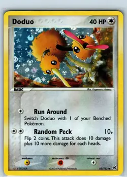 Pokemon Card - Doduo FireRed & LeafGreen 62/112 Common Reverse Holo - Image 1