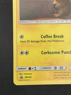 Pikachu - Detective Pikachu - SM190 - Holo Foil Rare - Pokemon Card LP - Image 4