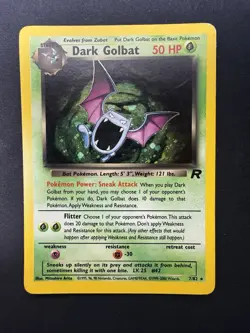 Pokemon TCG: Team Rocket Unlimited Dark Golbat 7/82 Holo Rare MP - Image 5