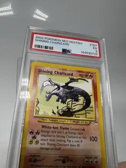 2002 POKEMON NEO DESTINY #107 SHINING CHARIZARD PSA 5 - Very Clean Overall - Image 5
