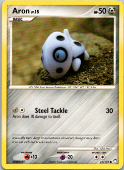Aron 71/123 Non Holo Common Mysterious Treasures LP Pokemon - Image 1
