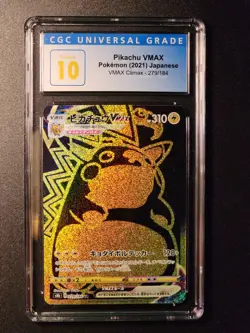 PIKACHU VMAX Ultra Rare #279 2021 Pokemon TCG VMAX Climax CGC 10 Pristine - Image 1