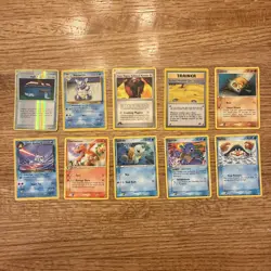 Pokemon Vintage Lot Of 10 Base Set 2 To Diamond And Pearl Reverse Holo - Image 1