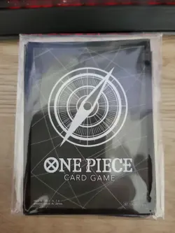 One Piece Card Game TCG Promotional Sleeves Black 10 Sleeves SEALED - Image 1