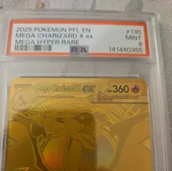 2025 POKEMON PFL EN-PHANTASMAL FLAMES MEGA HYPER RARE MEGA CHARIZARD X EX PSA 9 - Image 3