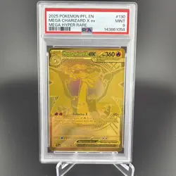 2025 POKEMON PFL EN-PHANTASMAL FLAMES MEGA HYPER RARE MEGA CHARIZARD X EX PSA 9 - Image 1