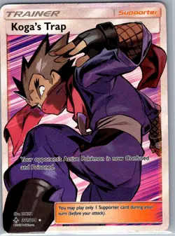 Koga's Trap (Full Art) 211/214 SM - Unbroken Bonds - Pokemon Card - LP - Image 1