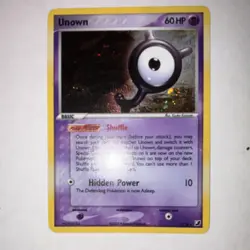 Unown (Y) Holo Rare Y/28 EX Unseen Forces 60 HP Pokemon Card English - Image 1