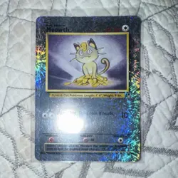 Pokemon Meowth Holo Card Nintendo 2002 English Basic Standard #8 Keiji Kinebuchi - Image 1