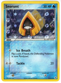 Snorunt 73/101 EX Hidden Legends Reverse Holo Common Pokemon Card - Image 1