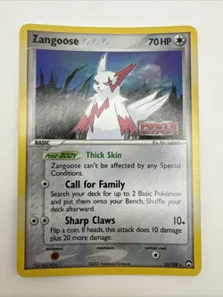 Zangoose 25/108 EX Power Keepers Reverse Holo Rare Stamped Pokemon Card - Image 3