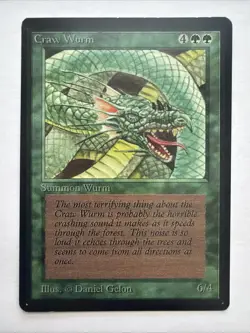 Craw Wurm Limited Edition - MTG Beta Edition Vintage 1993 - Image 1
