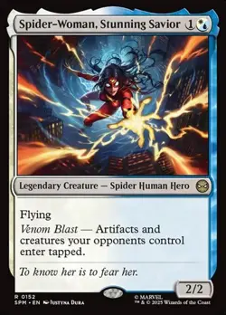 Spider-Woman, Stunning Savior - Foil SPM NM MTG - Image 1