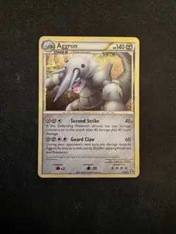 Aggron 1/102 Triumphant Holo Rare 2010 Pokemon TCG Card - Image 1