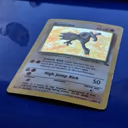 Pokemon TCG Fossil Set Hitmonlee Holo Card 7/62 WoTC - Image 2