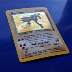 Pokemon TCG Fossil Set Hitmonlee Holo Card 7/62 WoTC - Image 3