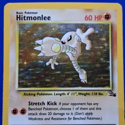 Pokemon TCG Fossil Set Hitmonlee Holo Card 7/62 WoTC - Image 5